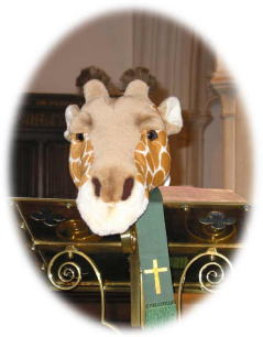 giraffe in church