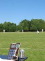 Scorer's-eye view of the Compton v Shawford cricket match