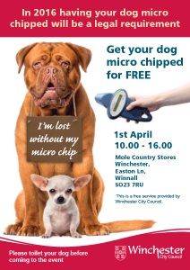 dog microchipping event 1 April 2016