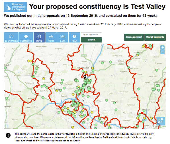 Parliamentary Constituency boundary proposal comments
